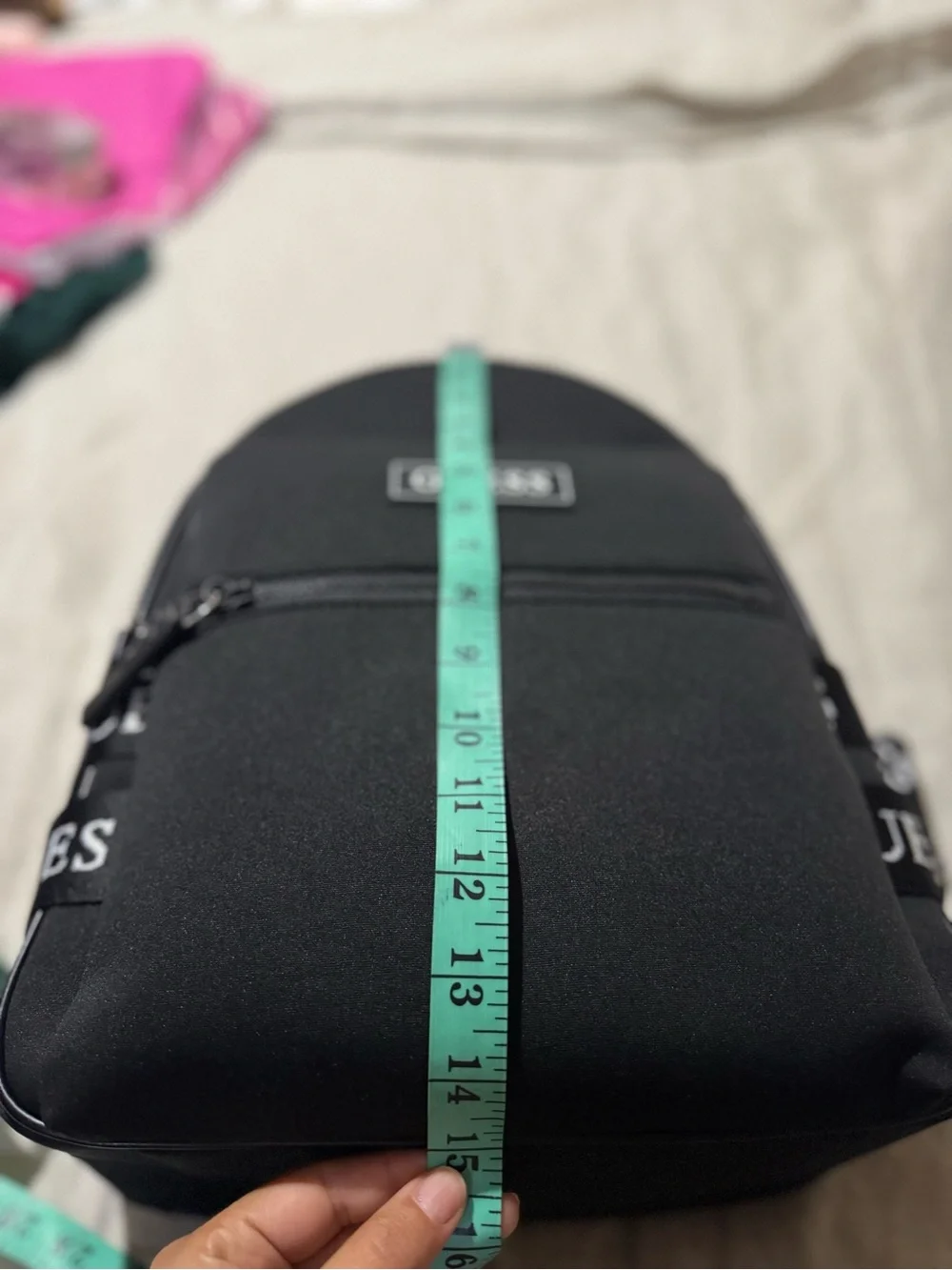 GUESS Black Logo Backpack with Matching Cosmetic Pouch NWT